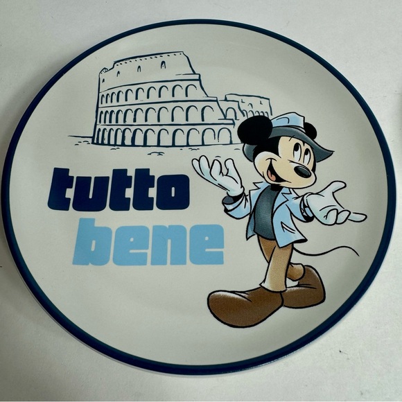 NWT. Disney Epcot Italy plates. Disney Parks Epcot World Showcase Italy Topolino - Picture 5 of 9